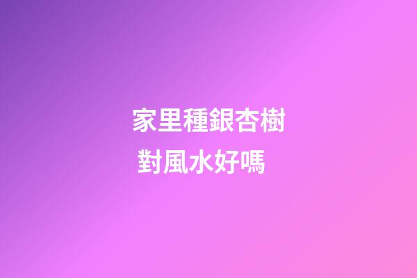 家里種銀杏樹 對風水好嗎